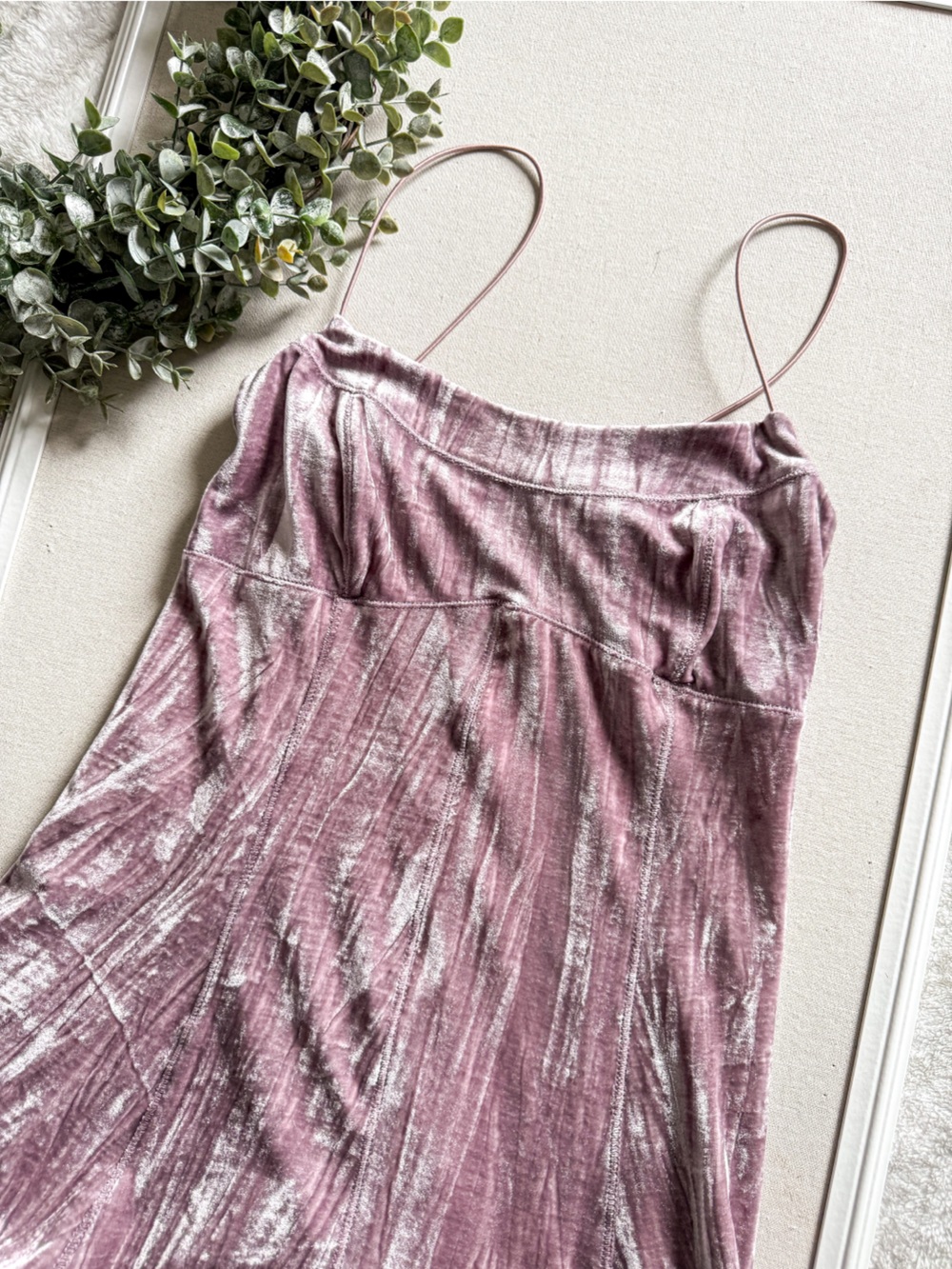 Wild Fable Pink Crushed Velvet Slip Dress Spaghetti Strap Size Small